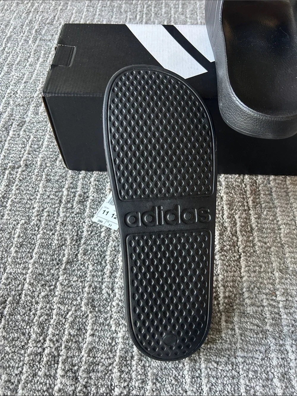 adidas Adilette Comfort Slide Sandals Black 11